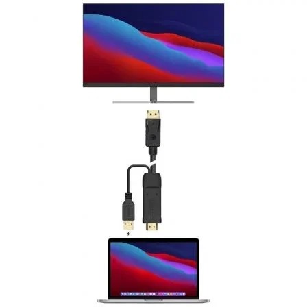 Aisens Cable Conversor Activo HDMI 2.0 a DisplayPort 1.2 con USB, Negro, 1.8m Aisens Cable Conversor Activo HDMI 2.0 a DisplayPort 1.2 con USB, Negro, 1.8m